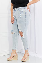 Load image into Gallery viewer, VERVET Stand Out Full Size Distressed Cropped Jeans
