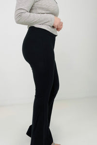 Zenana Solid High Waist Yoga Flare Pants