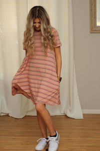 Easy breezy striped swing dress- FINAL SALE!