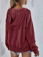 Load image into Gallery viewer, Dropped Shoulder Slit Hoodie  ** 5-10 BUSINESS DAY SHIPPING!**
