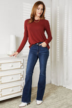 Load image into Gallery viewer, Zenana Full Size Long Sleeve Round Neck Round Hem Top
