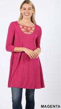 Load image into Gallery viewer, Favorite basics webbed tunic (Magenta, Gray, Navy)- FINAL SALE!
