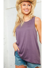 Load image into Gallery viewer, Twisted Sister Racerback Tank In Plum
