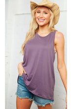 Load image into Gallery viewer, Twisted Sister Racerback Tank In Plum
