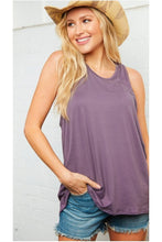 Load image into Gallery viewer, Twisted Sister Racerback Tank In Plum
