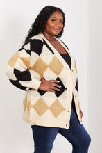 Load image into Gallery viewer, CY Fashion Know-It-All Full Size Argyle Longline Cardigan
