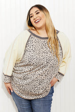 Load image into Gallery viewer, Jodifl Bestie Full Size Run Leopard Baseball Tee
