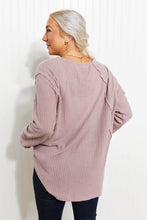 Load image into Gallery viewer, Jodifl Stay Awhile Full Size Run Waffle Knit Tee
