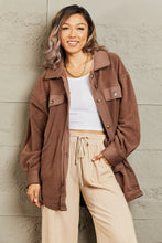 Load image into Gallery viewer, Heimish Cozy Girl Full Size Button Down Shacket
