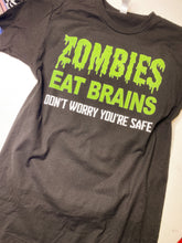 Load image into Gallery viewer, Zombies Eat Brains graphic tees
