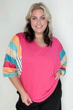 Load image into Gallery viewer, Striped Color Block Long Sleeve Top
