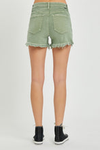 Load image into Gallery viewer, RISEN Mid Waist Frayed Hem Denim Shorts
