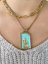 Load image into Gallery viewer, Melania Clara Double Layer Enamel Fortune Tarot Cards Pendant Necklace
