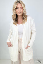 Load image into Gallery viewer, Cielo Long Open Front Mossy Cardigan
