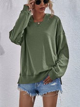 Load image into Gallery viewer, Dropped Shoulder Slit Hoodie  ** 5-10 BUSINESS DAY SHIPPING!**
