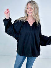 Load image into Gallery viewer, Split V Neck Dolman Sleeve Top
