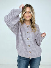 Load image into Gallery viewer, Zenana &quot;Perfectly Poised&quot; Solid Balloon Sleeve Button Front Cardigan
