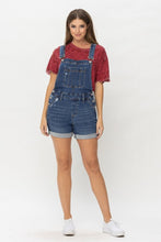 Load image into Gallery viewer, Judy Blue High Waist Destroy &amp; Double Cuff Shorts Overalls
