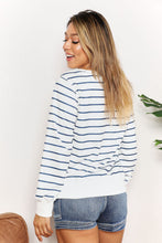 Load image into Gallery viewer, Double Take Striped Long Sleeve Round Neck Top
