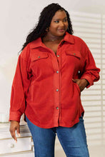 Load image into Gallery viewer, Heimish Cozy Girl Full Size Button Down Shacket
