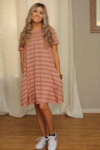 Easy breezy striped swing dress- FINAL SALE!