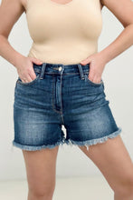 Load image into Gallery viewer, Judy Blue High Waist With Side Seam Fray Detail Denim Shorts
