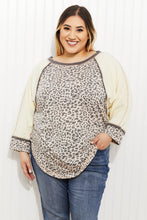 Load image into Gallery viewer, Jodifl Bestie Full Size Run Leopard Baseball Tee
