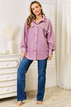 Load image into Gallery viewer, Heimish Cozy Girl Full Size Button Down Shacket
