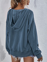 Load image into Gallery viewer, Dropped Shoulder Slit Hoodie  ** 5-10 BUSINESS DAY SHIPPING!**
