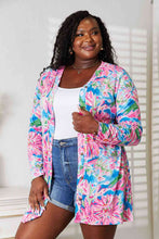 Load image into Gallery viewer, Double Take Floral Open Front Long Sleeve Cardigan
