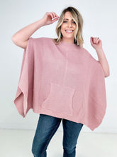 Load image into Gallery viewer, Batwing Sleeve Knit Sweater With Kangaroo Pocket
