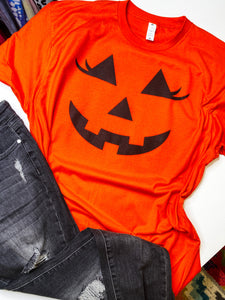 Jack O Lantern face graphic tee