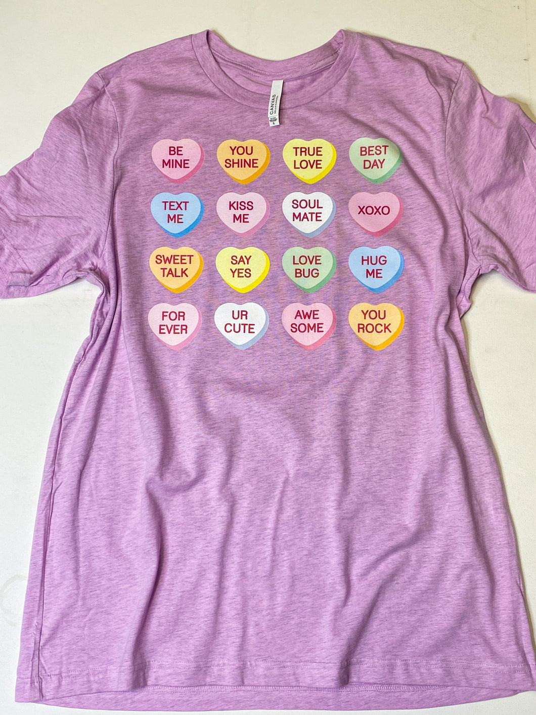 CONVERSATION HEARTS graphic tee (TWO COLORS!)