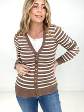 Load image into Gallery viewer, Zenana Striped Snap Button Cardigan
