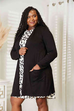 Load image into Gallery viewer, Celeste Full Size Open Front Longline Cardigan with Pockets
