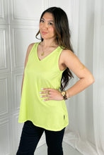 Load image into Gallery viewer, Blumin Apparel Chance of Sun Full Size Ribbed V-Neck Tank in Green
