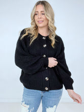 Load image into Gallery viewer, Zenana &quot;Perfectly Poised&quot; Solid Balloon Sleeve Button Front Cardigan
