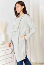 Load image into Gallery viewer, Double Take Open Front Duster Cardigan with Pockets
