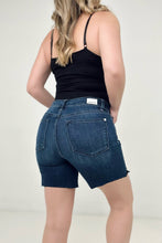 Load image into Gallery viewer, Judy Blue MR Mid Length Cut Off Denim Shorts
