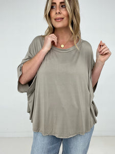 Easel "The Swing Of Things" Solid Short Sleeve Swing Top