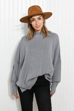 Load image into Gallery viewer, Zenana Comfort Awaits Full Size Slouchy Side Slit Sweater
