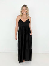 Load image into Gallery viewer, New Colors - Zenana V-Neck Cami Maxi Tiered Dress with Side Pockets
