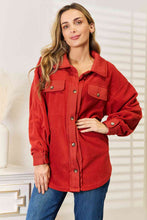 Load image into Gallery viewer, Heimish Cozy Girl Full Size Button Down Shacket
