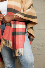 Load image into Gallery viewer, e.Luna Plaid Shawl Poncho Cardigan
