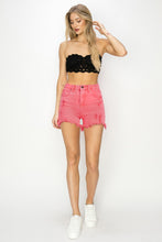 Load image into Gallery viewer, RISEN High Waist Frayed Hem Denim Shorts
