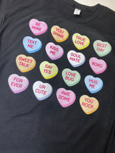 Load image into Gallery viewer, CONVERSATION HEARTS graphic tee (TWO COLORS!)
