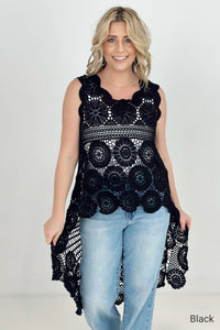 ADORA Crochet Sleeveless Top