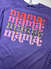 Load image into Gallery viewer, Stacked leopard MAMA graphic tee
