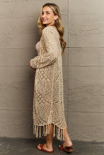 Load image into Gallery viewer, HEYSON Boho Chic Full Size Western Knit Fringe Cardigan
