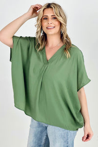 Easel Dolman Sleeve Loose Fit Tunic